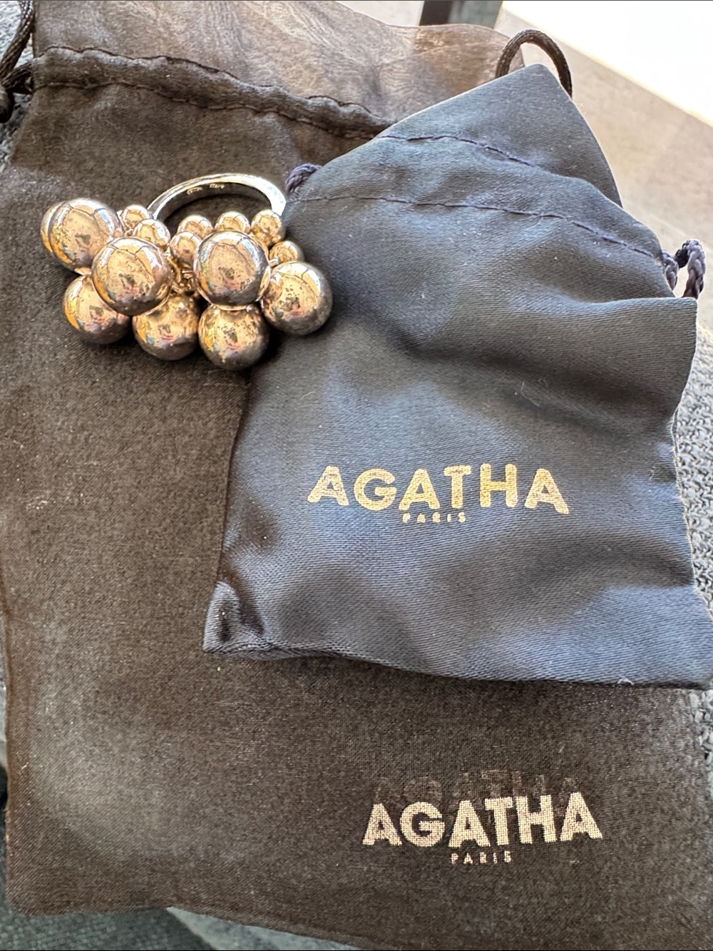 AGATHA PARIS Silver Cluster Ring